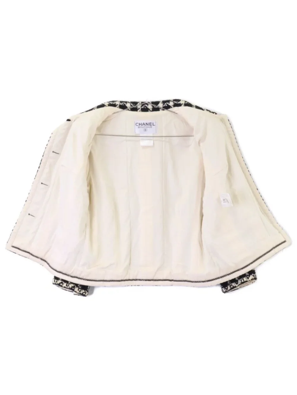 Chanel CC Logo Button Tweed Jacket 38